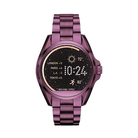 michael kors access bradshaw plum tone smartwatch|michael kors access touchscreen smartwatch.